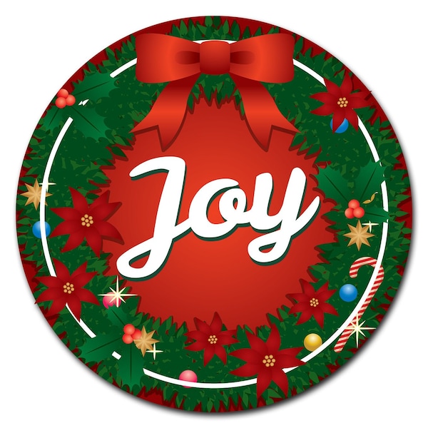 Corrugated Plastic Sign With Stakes 24in Circular-Joy